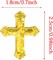 520Pcs Cross Table Confetti Decor Glitter Confetti Table Confetti Cross Decoration for Birthday Wedding Foil Theme Thanks Giving Party Valentine's Day Scatter Bless Confetti(Golden)